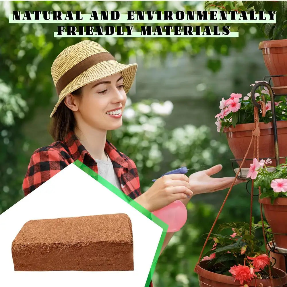Organic Compressed Coco Coir Brick Coconut Peat Plant Grow Nutritious Soil Coconut Coir Compound Fertilizer Coconut Fiber Husk