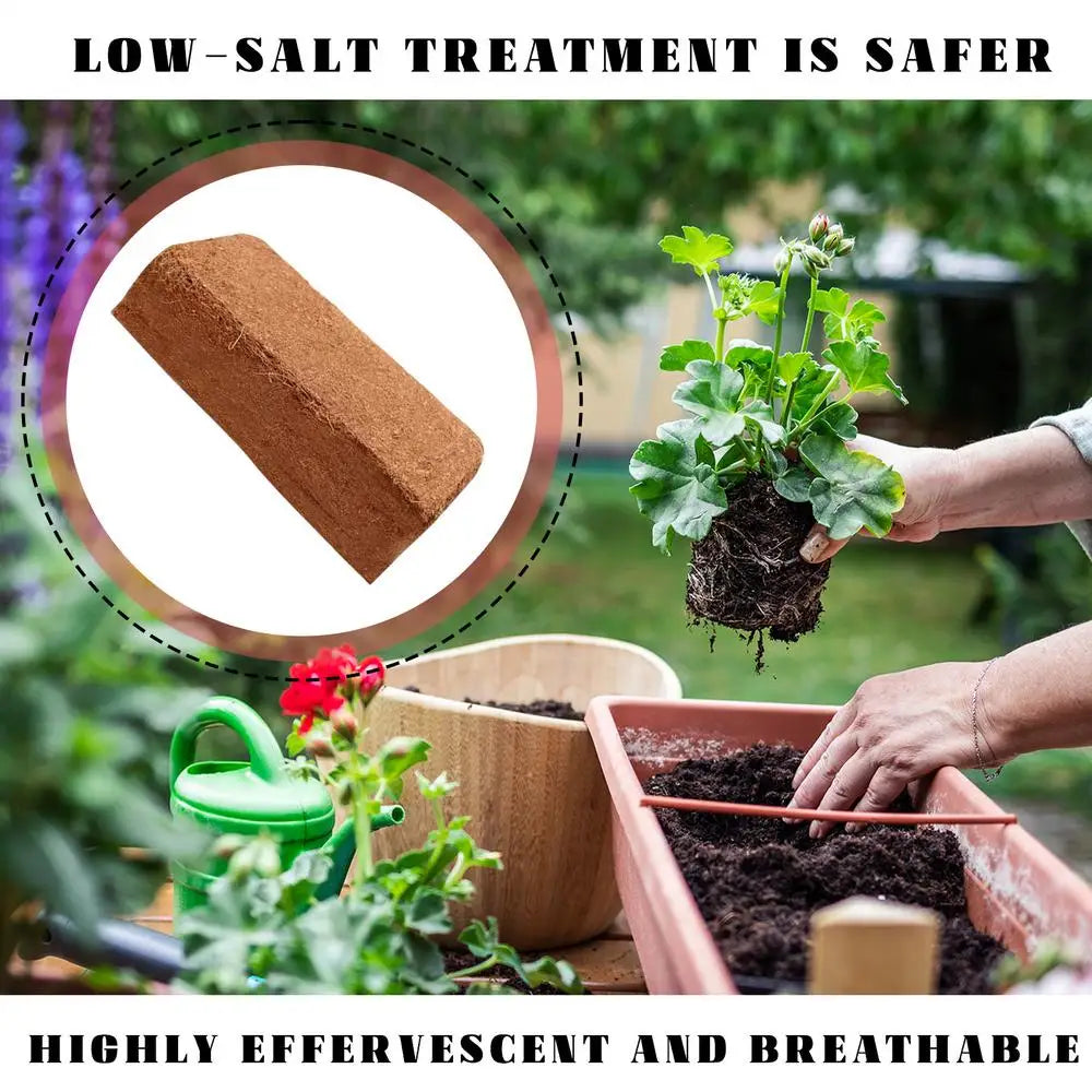 Organic Compressed Coco Coir Brick Coconut Peat Plant Grow Nutritious Soil Coconut Coir Compound Fertilizer Coconut Fiber Husk