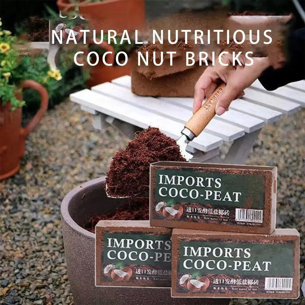 Organic Compressed Coco Coir Brick Coconut Peat Plant Grow Nutritious Soil Coconut Coir Compound Fertilizer Coconut Fiber Husk